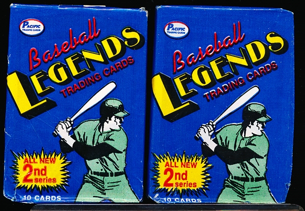 1989 Pacific Trading Cards- “Baseball Legends” 30 Unopened 10 card packs Series 2