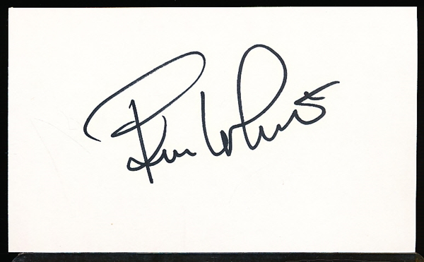 Autographed Bill White MLB Index Card