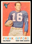 1959 Topps Football- #20 Frank Gifford, Giants