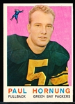 1959 Topps Football- 82 Paul Hornung, Packers