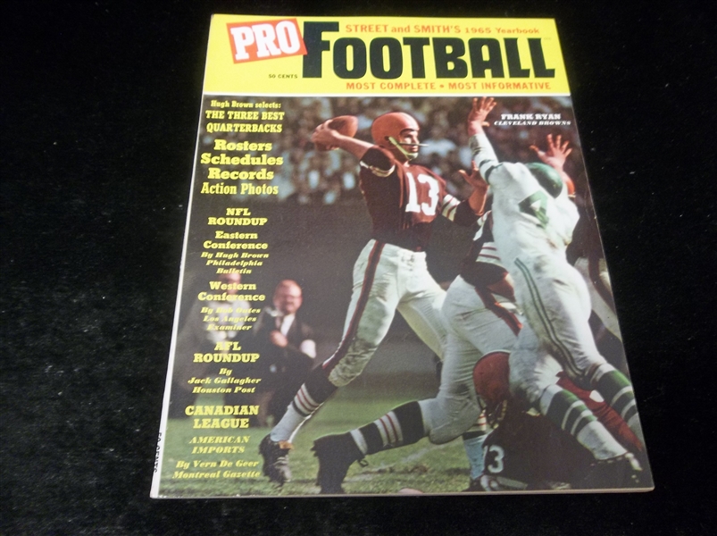 1965 Street and Smith’s Pro Football Magazine- Frank Ryan Cover