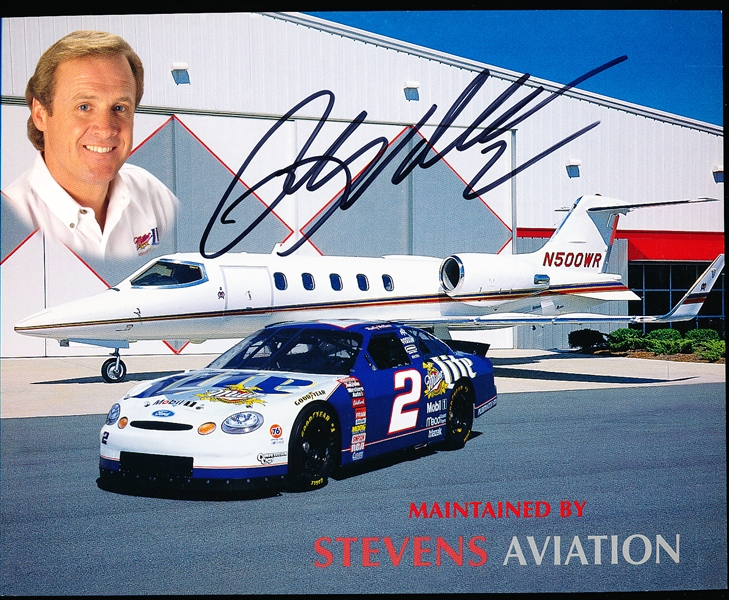 Lot Detail - Autographed Rusty Wallace NASCAR Stevens Aviation Color 8 ...