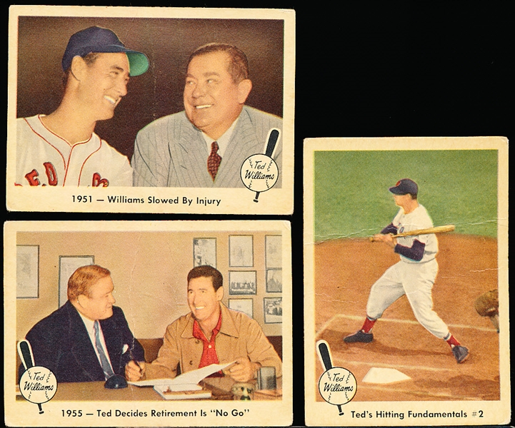 1959 Fleer “Ted Williams” Baseball- 3 Diff