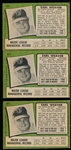 1971 Topps Bb- #477 Earl Weaver, Orioles- 3 Cards