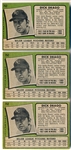 1971 Topps Bb- #752 Dick Drago, Royals- 3 Cards