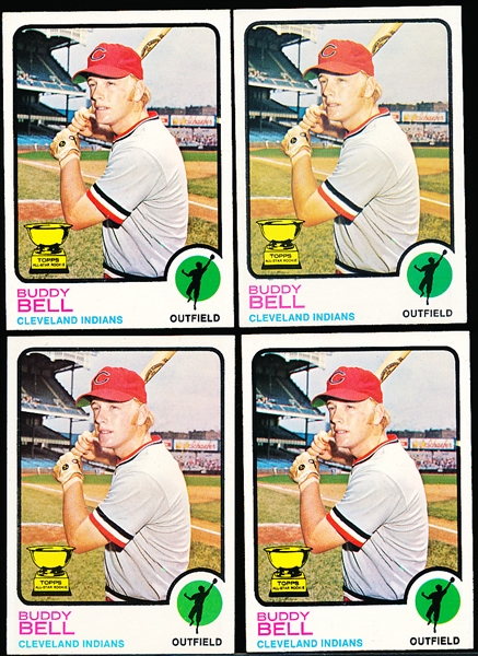 1973 Topps Baseball- #31 Buddy Bell RC- 4 Cards