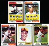 1974 Topps Baseball- 9 Diff