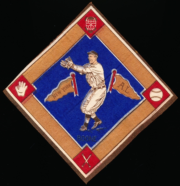 1914 B18 Baseball Blanket- Boone, NY AL- Blue Infield Version