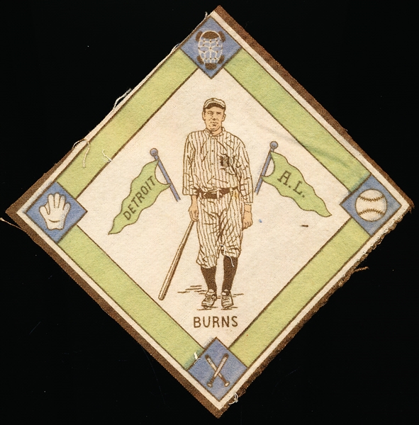 1914 B18 Baseball Blanket- Burns, Detroit AL- White Infield Version