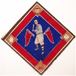 1914 B18 Baseball Blanket- Cutshaw, Brooklyn NL- Blue Infield Version