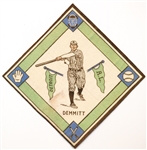 1914 B18 Baseball Blanket- Demmitt, Detroit AL- White Infield Version