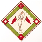 1914 B18 Baseball Blanket- Doyle, New York NL- Green Base Paths Version- NrEx- 90/10- slight stains. Nice image.