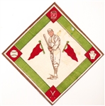 1914 B18 Baseball Blanket- Doyle, New York NL- Green Base Paths Version- NrEx- 90/10- slight stains. Nice image.