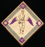1914 B18 Baseball Blanket- Konetchy, Pittsburgh NL- Purple Pennants Version