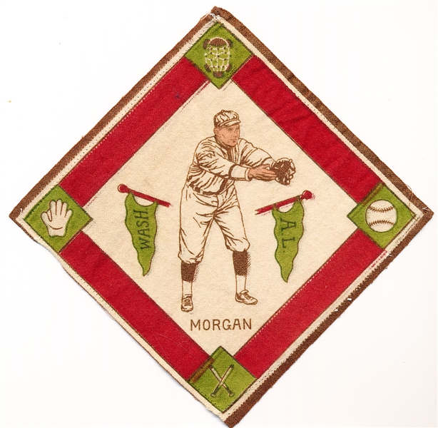 1914 B18 Baseball Blanket- Morgan, Wash AL- Green Pennants Version
