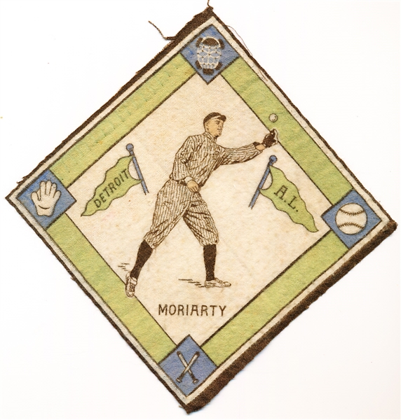 1914 B18 Baseball Blanket- Moriarity, Detroit AL- White Infield Version