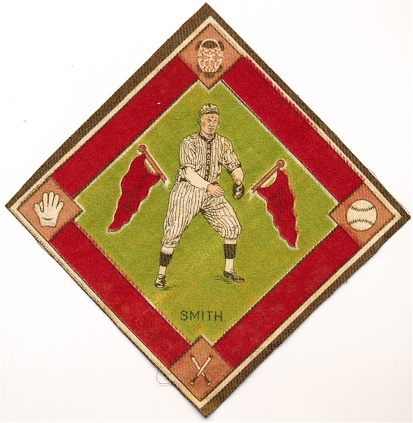 1914 B18 Baseball Blanket- Smith, Brooklyn NL- Green Infield Version