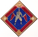 1914 B18 Baseball Blanket- Smith, Brooklyn NL- Blue Infield Version