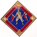 1914 B18 Baseball Blanket- Smith, Brooklyn NL- Blue Infield Version