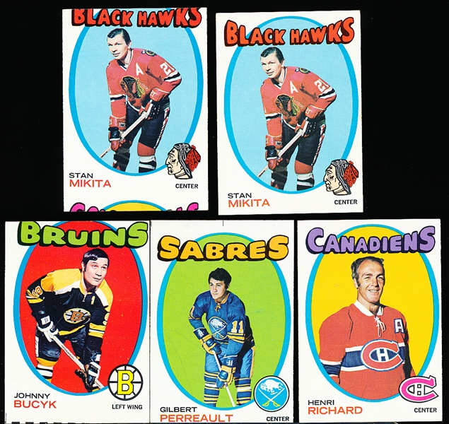 1971-72 Topps Hockey- 5 Cards