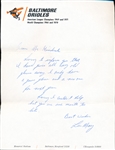 1970’s Autographed and Hand-Written Lee May Letter on Baltimore Orioles Stationary