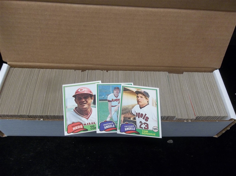 1981 Topps Bsbl.- Approx. 1350 Asst. Cards