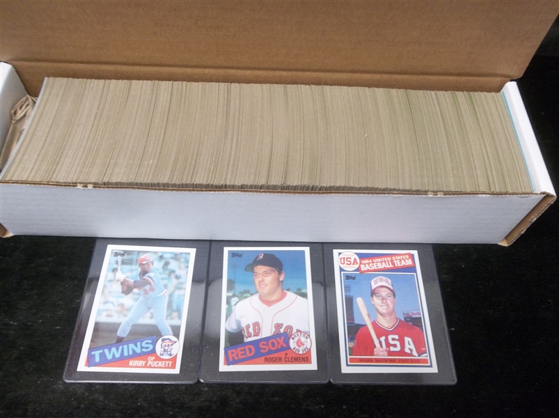 1985 Topps Bsbl.- 1 Near Set of 791/792 Cards