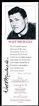 Autographed Walt Michaels Cleveland Browns NFL B/W 3” x 8-¼” Bookmark Style Testimony Card/Photo