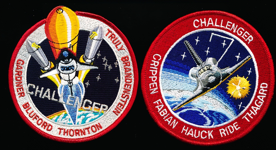 Space Shuttle Challenger USA Non-Sports Crew Mission Patches- 4 Diff. Patches