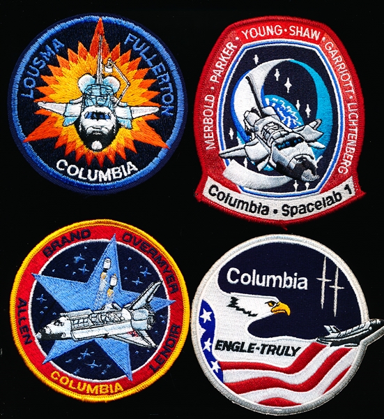 Space Shuttle Columbia USA Non-Sports Crew Mission Patches- 6 Diff. Patches