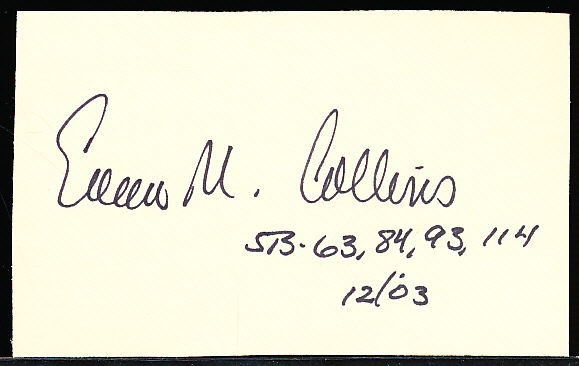 Autographed Eileen Collins NASA Astronaut 2-¼” x 3-¾” Cut Signature
