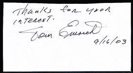 Autographed Tom Emrich 2 ½” x 4 7/8” Cut Signature- Member of WWII “Black Sheep Squadron”