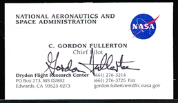 Autographed Gordon Fullerton NASA Chief Pilot Business Card