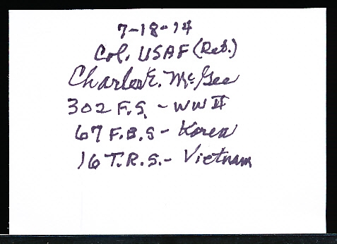 Autographed Col. Charles E. McGee 2-1/8” x 3” Cut Signature- Tuskegee Airman