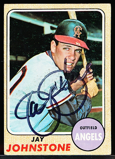 Autographed 1968 Topps Bsbl. #389 Jay Johnstone, Dodgers