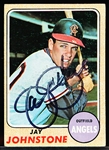 Autographed 1968 Topps Bsbl. #389 Jay Johnstone, Dodgers