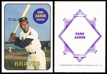 1986 Sports Design Products Bb- #9 Hank Aaron, Milwaukee Braves- 10 Cards
