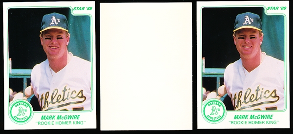 1988 Star Co. Mark McGwire Blank-Backed “Rookie Homer King” Promo Cards- 50 Cards