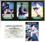 1992 Front Row 23Kt Gold Dust Frank Thomas 3-Card Uncut Strip- #4708 of 5,000