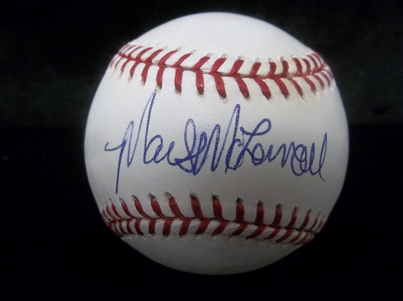Autographed Mark McLemore Rawlings MLB (Selig Comm.) Baseball