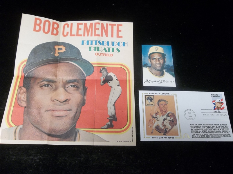 Three Diff. Roberto Clemente Items