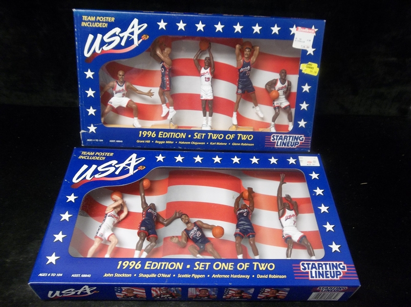 1996 Kenner SLU Team USA Basketball 2-Box Factory Sealed Complete Set of 10 Figures! 