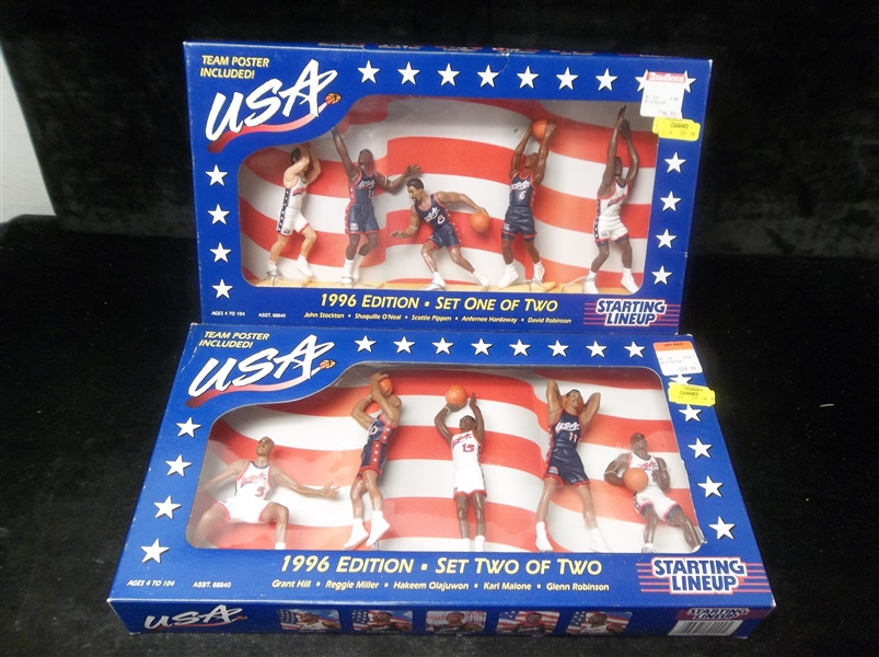1996 Kenner SLU Team USA Basketball 2-Box Factory Sealed Complete Set of 10 Figures! 