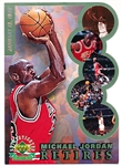 1999 Upper Deck Authenticated- Michael Jordan Retires Die-Cut 3-1/2” x 5” Card- #968/ 99,000