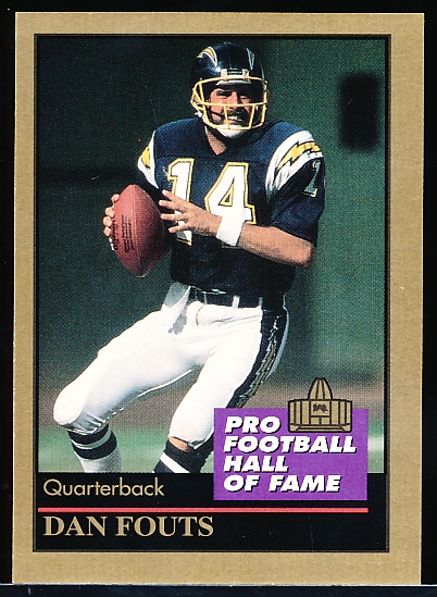 1995 Enor Pro FB HOF #165 Dan Fouts SP, Chargers