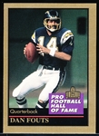 1995 Enor Pro FB HOF #165 Dan Fouts SP, Chargers