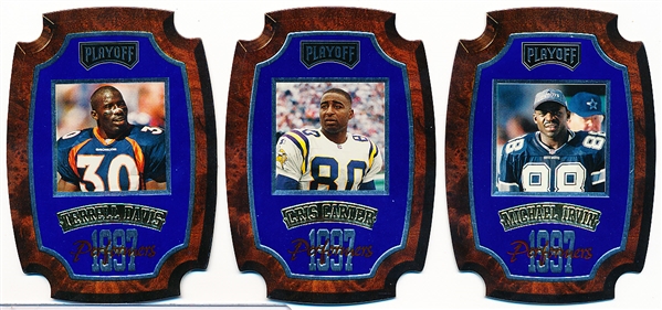1997 Playoff Contenders Ftbl. “Performer Plaques Blue”- 7 Diff. Cards