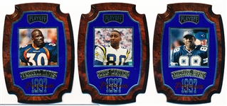 1997 Playoff Contenders Ftbl. “Performer Plaques Blue”- 7 Diff. Cards