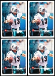 1999 Upper Deck MVP Ftbl.- “Sample” Cards- #S4 Dan Marino, Dolphins- 4 Cards