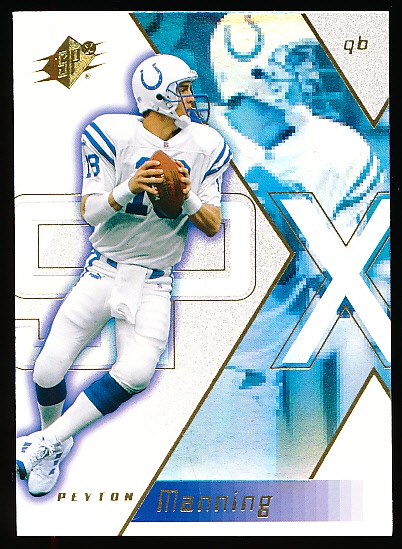 2000 SPx Football- “Sample” Card- #18 Peyton Manning, Colts